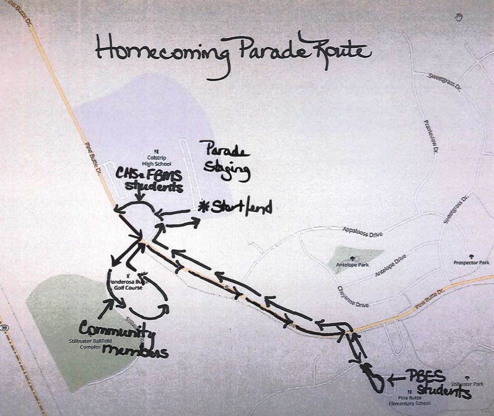 Map CHS Homecoming Parade