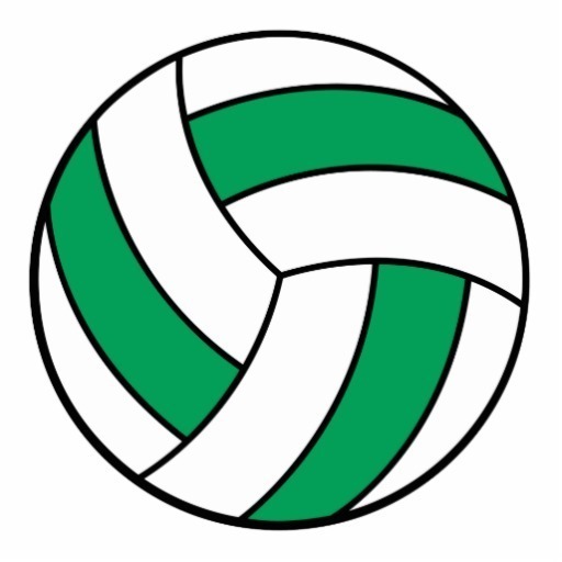 Green and White Volleyball