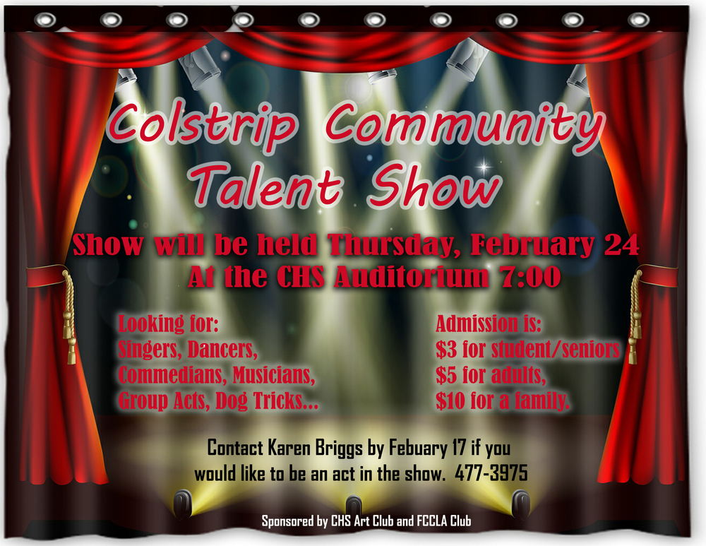 Community Talent Show Flier